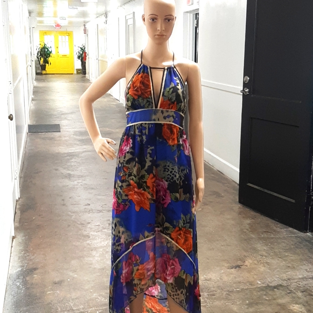 Womens XOXO Multi Colored Sleeveless/ Halter Dress Size M